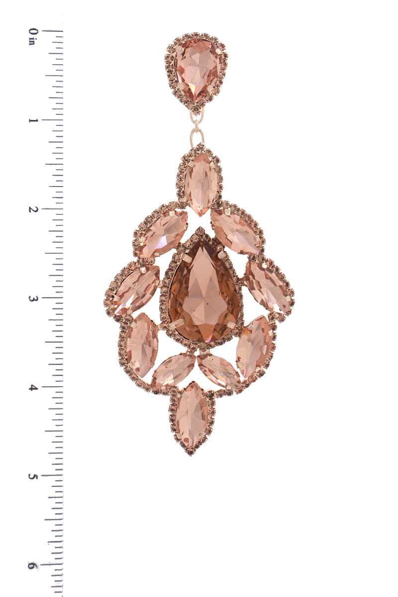 Teardrop Rhinestone Dangle Earring