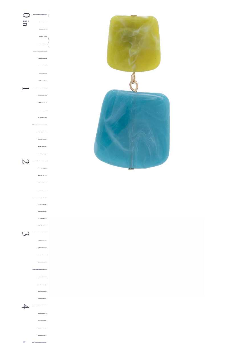 Acetate Resin Square Drop Earring - ZLA
