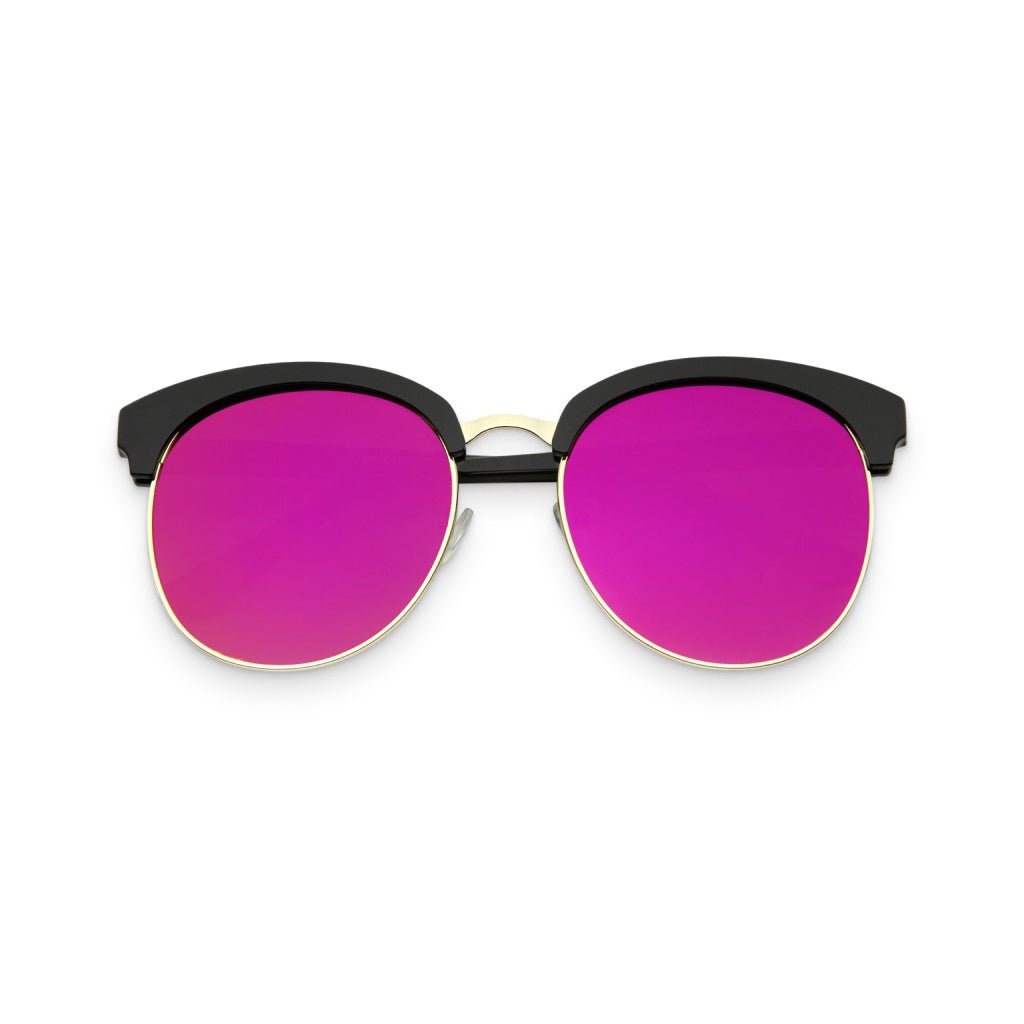 Black & Magenta Women’s Half-Framed Aviators - Premium from ZLA - Just $14.99! Shop now at ZLA