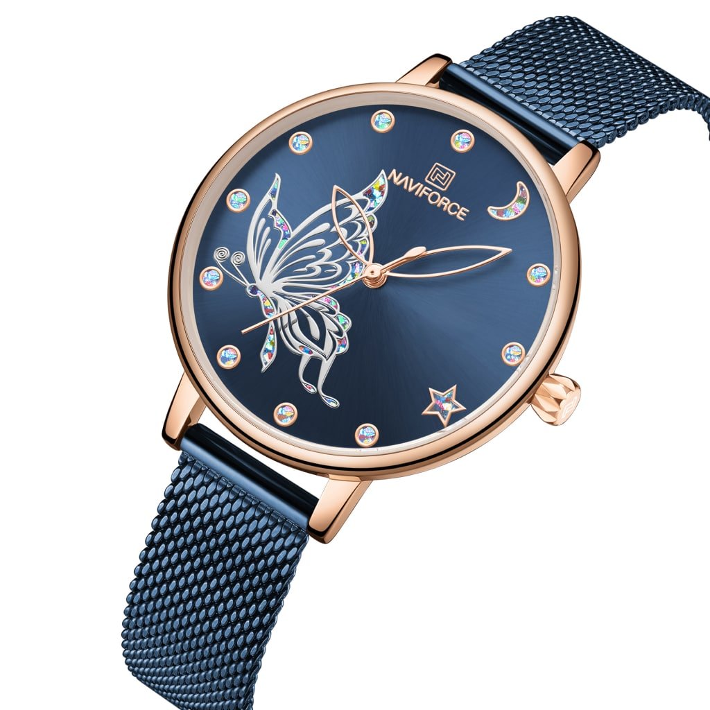 Blue Butterfly Steel Watch For Women - Premium from ZLA - Just $26.99! Shop now at ZLA