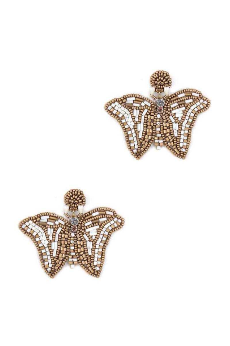 Butterfly Beaded Fashion Earrings - ZLA