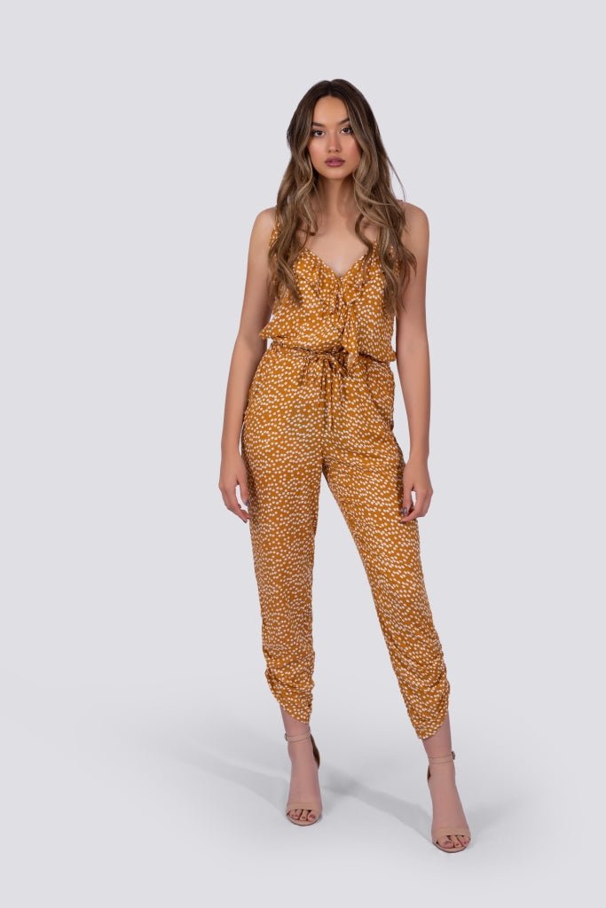Chloe Jumpsuit | Yellow Polka Dot - Premium from Poème Clothing - Just $95.73! Shop now at ZLA