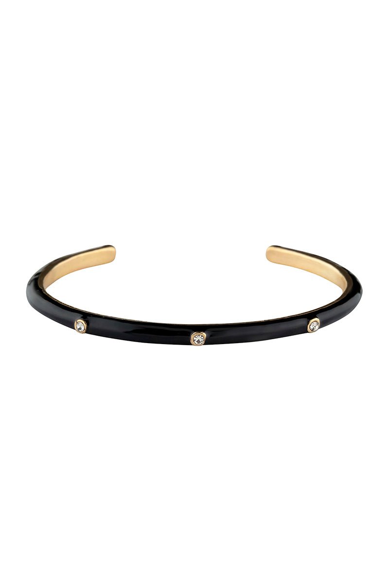 Color Metal Rhinestone Cuff Bracelet - ZLA