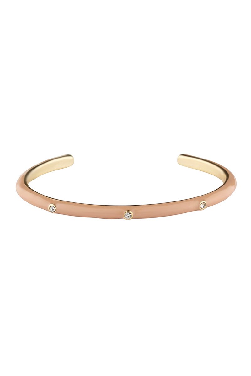 Color Metal Rhinestone Cuff Bracelet - ZLA