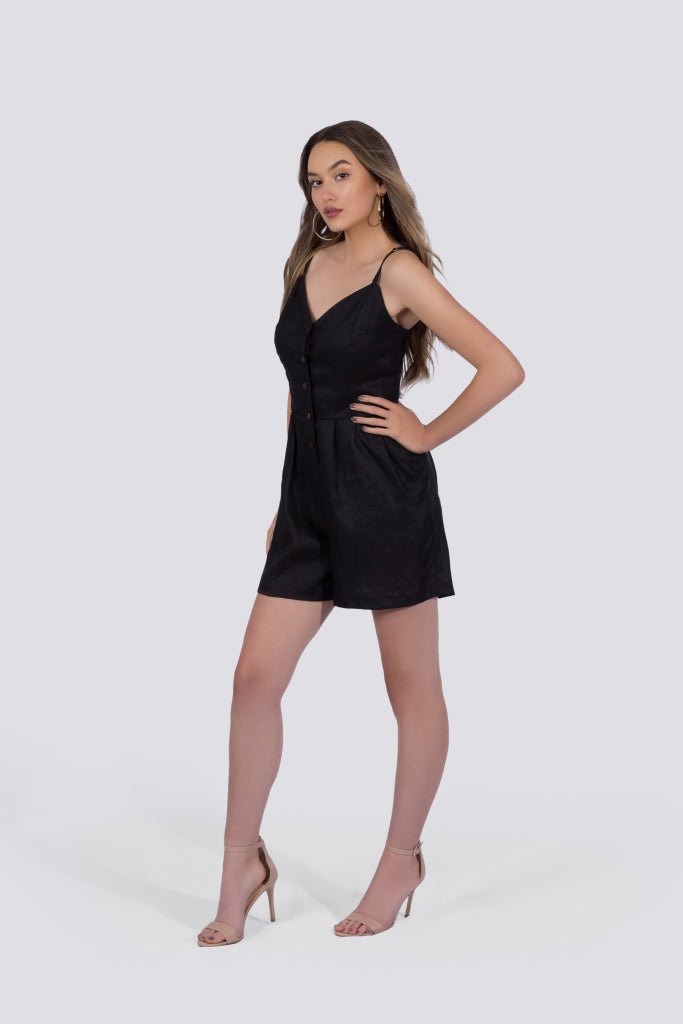 Delphine Romper | Black - Premium from Poème Clothing - Just $132.55! Shop now at ZLA