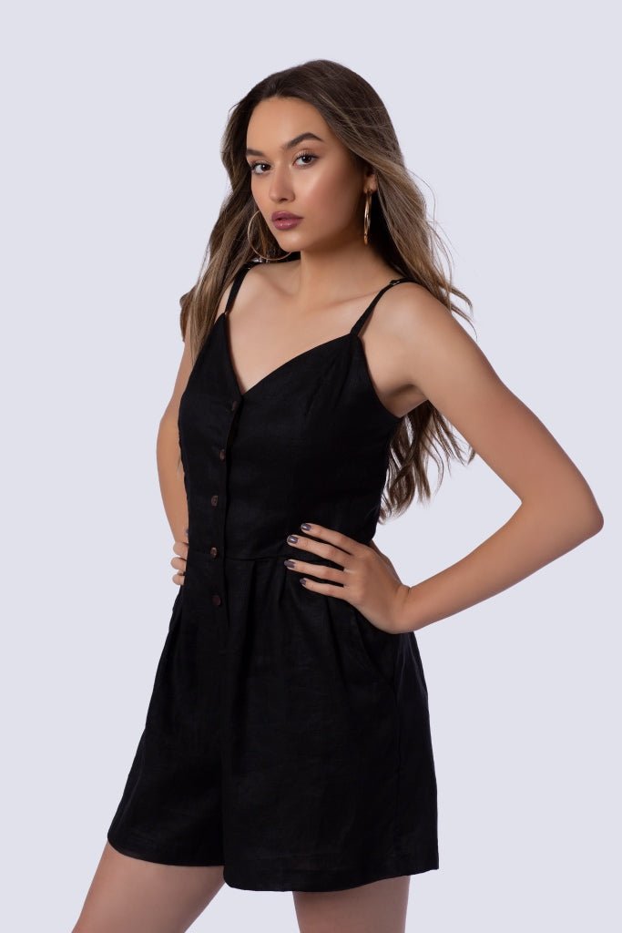 Delphine Romper | Black - Premium from Poème Clothing - Just $132.55! Shop now at ZLA
