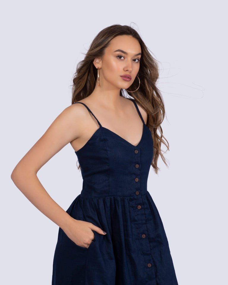 Delphine Romper | Navy - Premium from Poème Clothing - Just $133.61! Shop now at ZLA