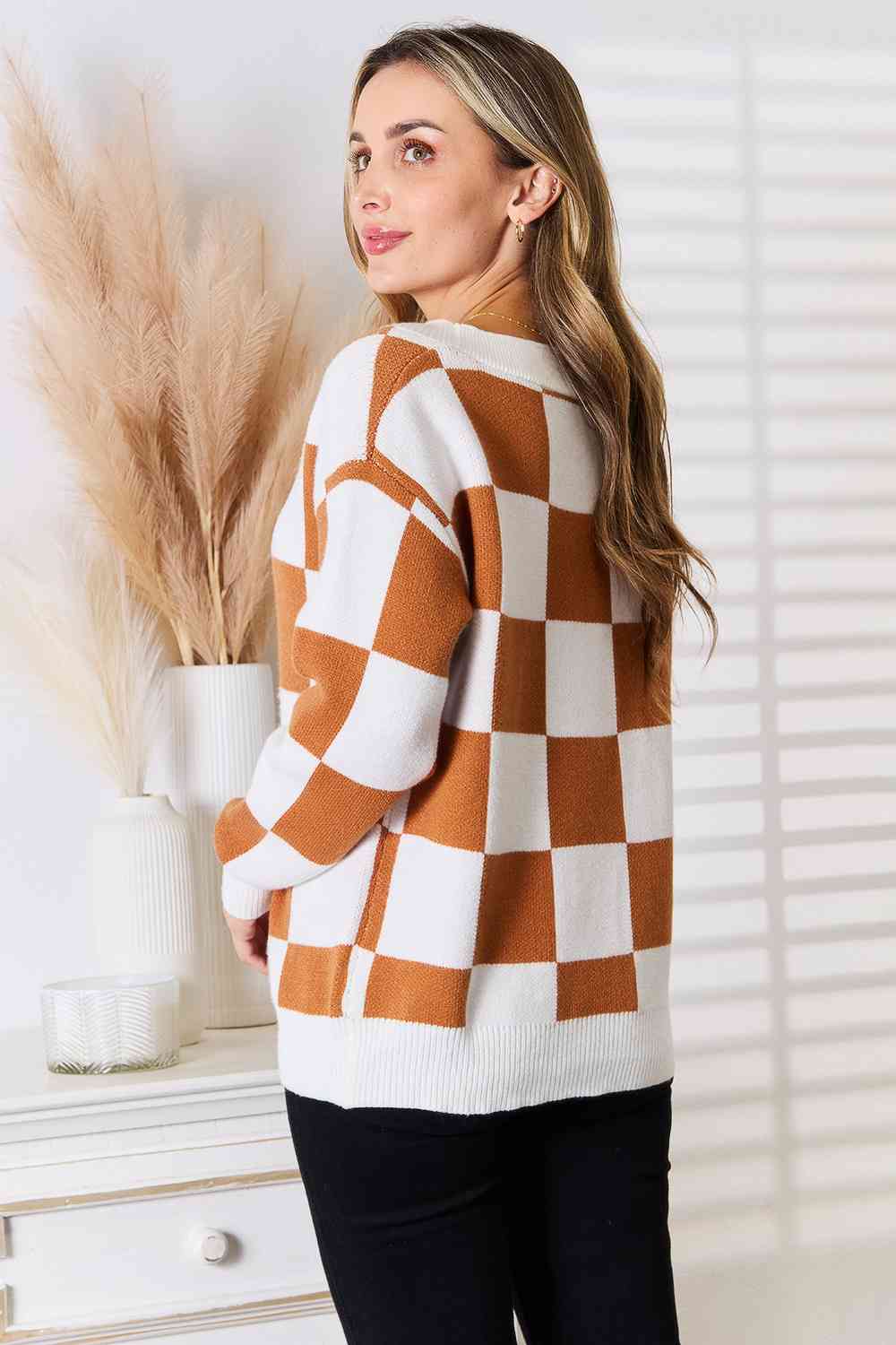 Double Take Button-Up V-Neck Dropped Shoulder Cardigan - Premium from Trendsi - Just $43! Shop now at ZLA