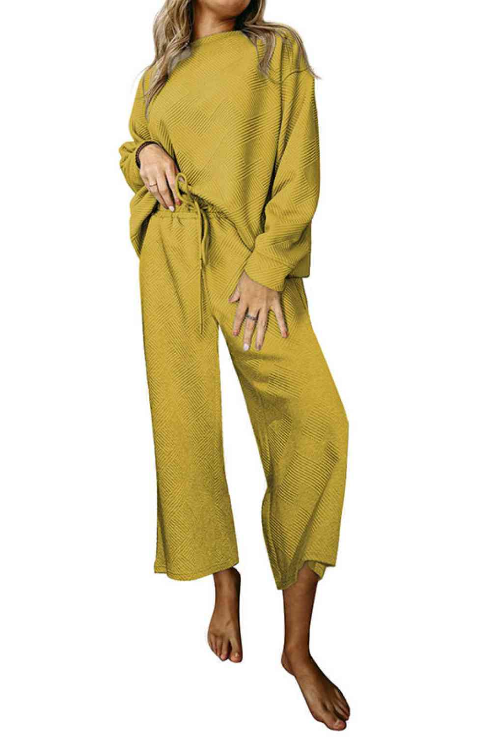 Dropped Shoulder Top and Pants Set - Premium from Trendsi - Just $53! Shop now at ZLA