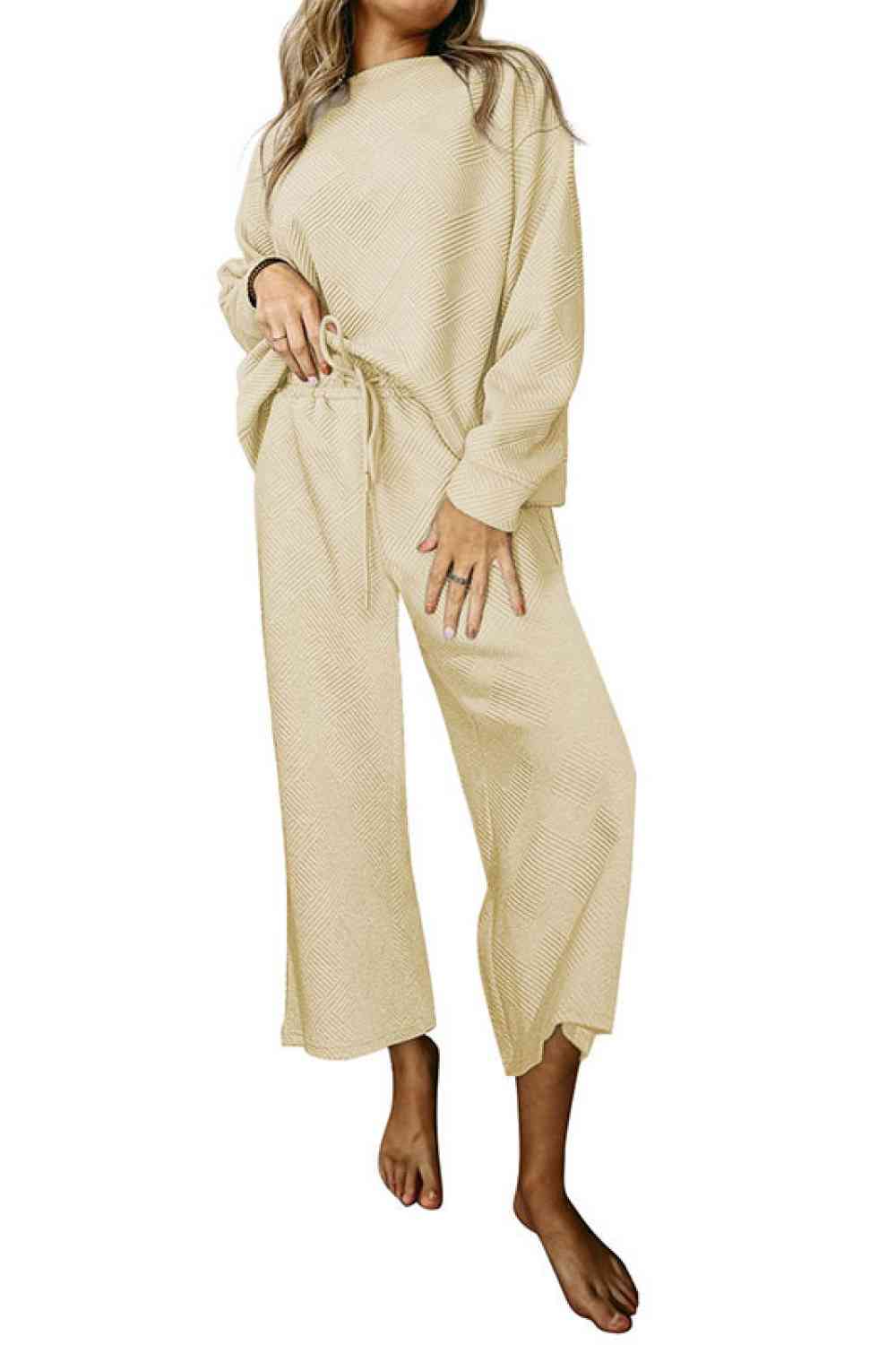 Dropped Shoulder Top and Pants Set - Premium from Trendsi - Just $53! Shop now at ZLA