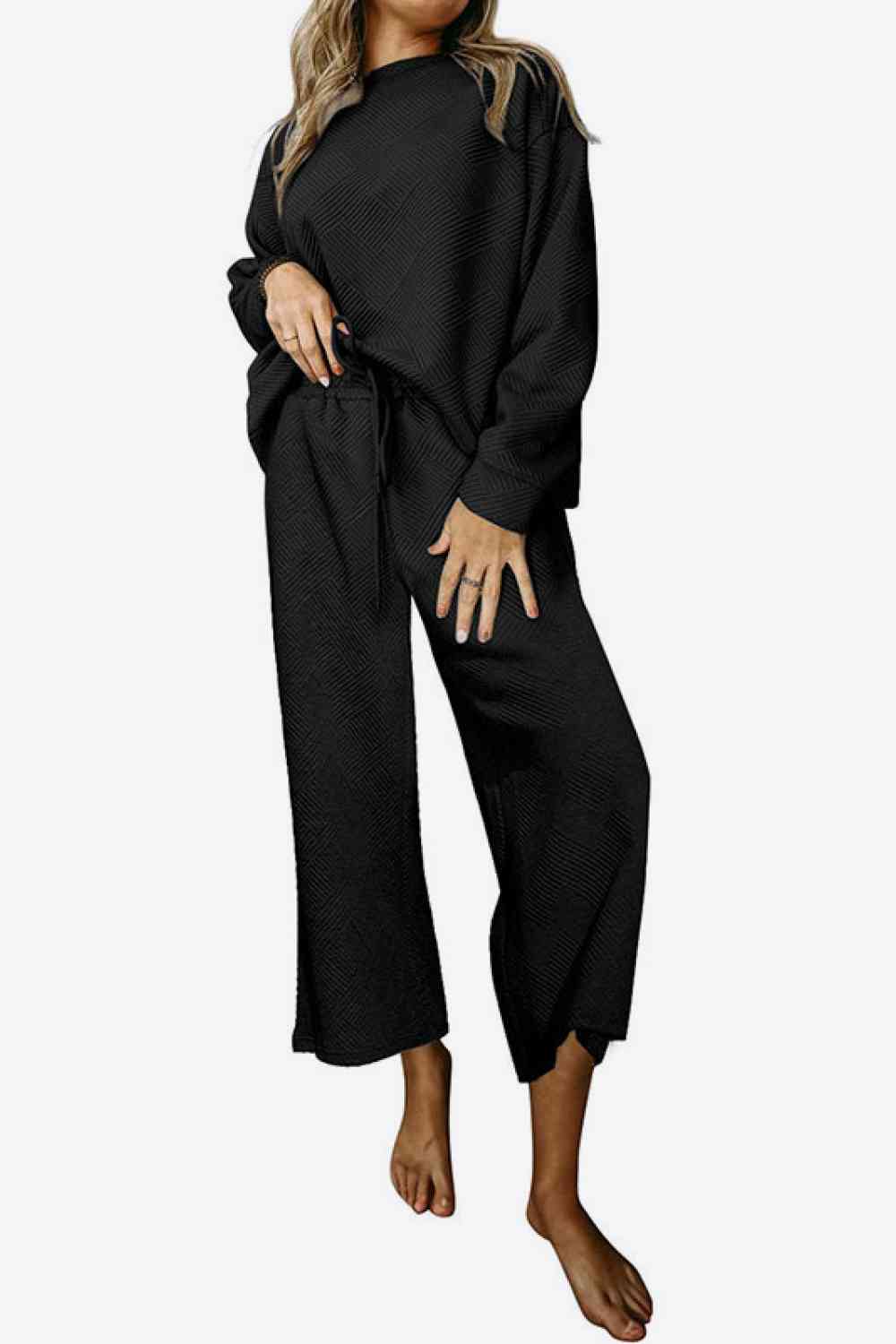 Dropped Shoulder Top and Pants Set - Premium from Trendsi - Just $53! Shop now at ZLA