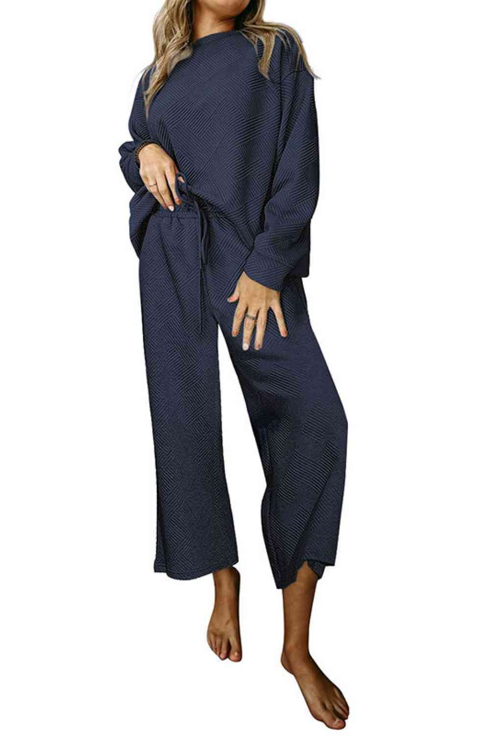 Dropped Shoulder Top and Pants Set - Premium from Trendsi - Just $53! Shop now at ZLA