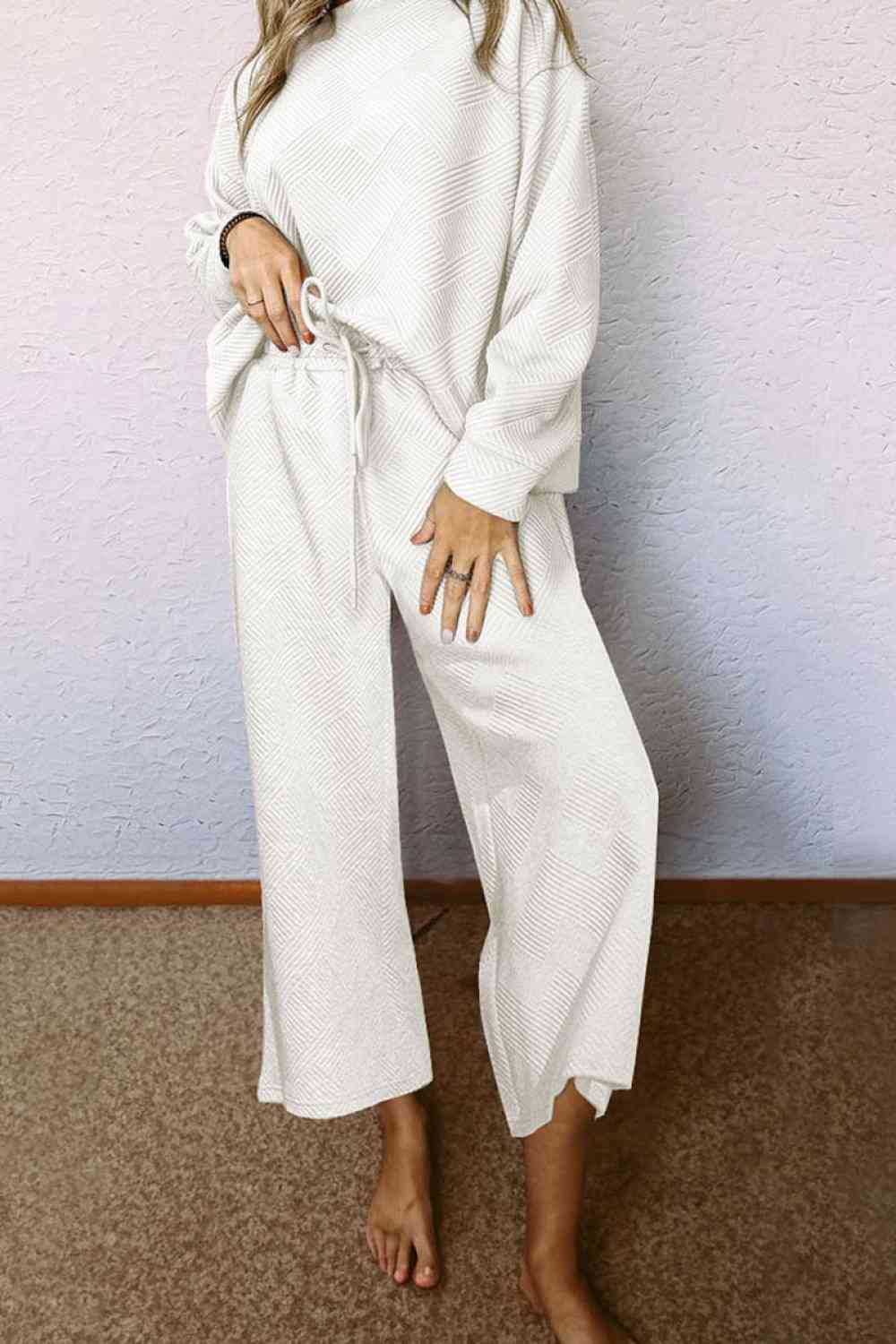 Dropped Shoulder Top and Pants Set - Premium from Trendsi - Just $53! Shop now at ZLA