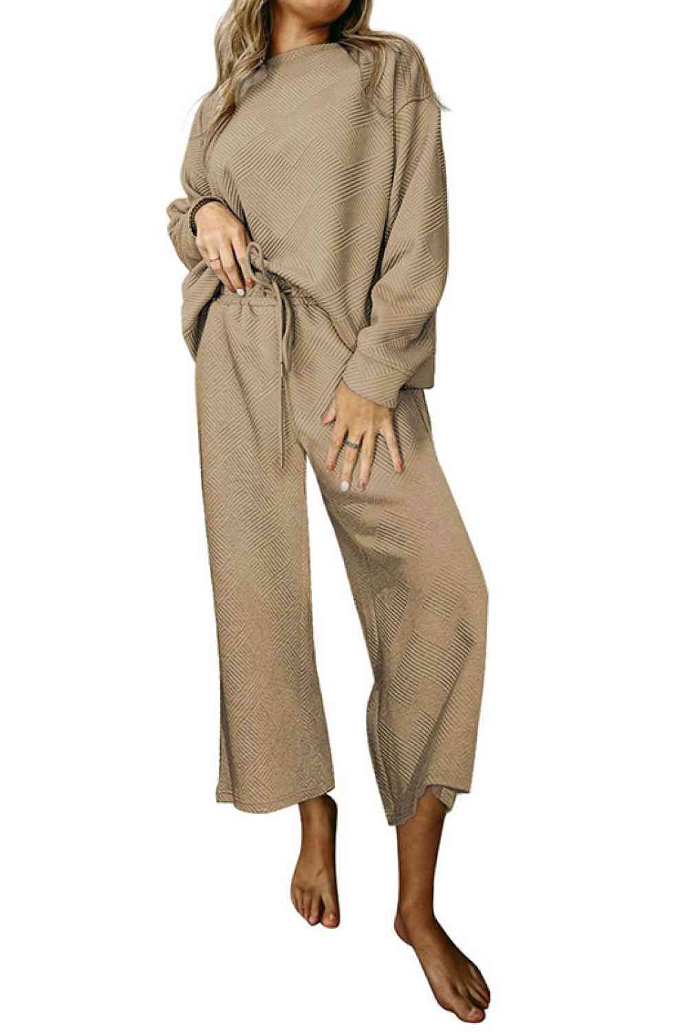 Dropped Shoulder Top and Pants Set - Premium from Trendsi - Just $53! Shop now at ZLA