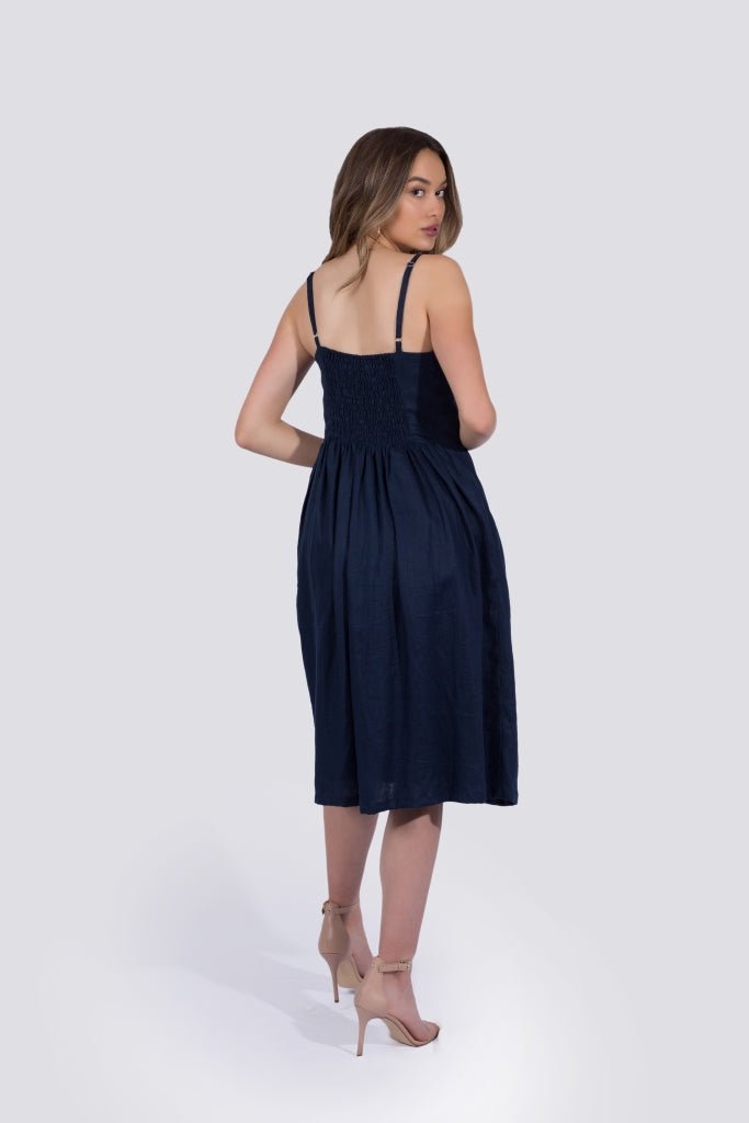 Everly Dress | Navy - Premium from Poème Clothing - Just $162! Shop now at ZLA