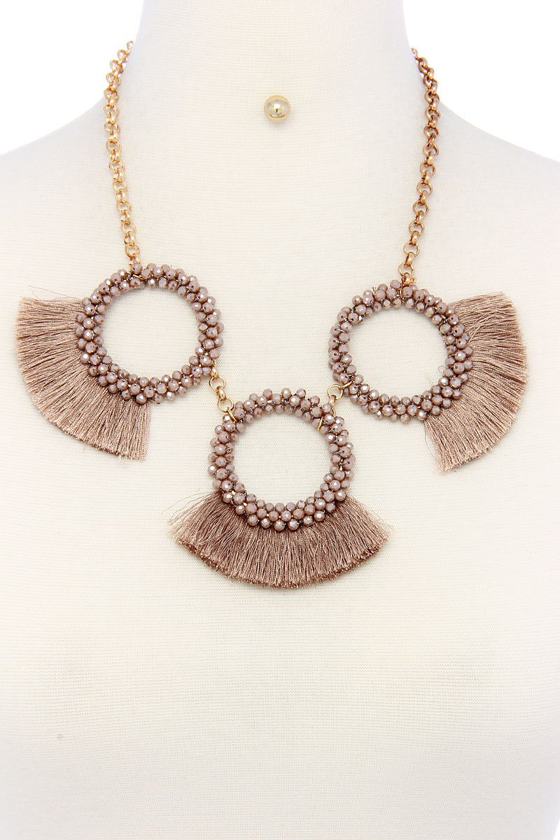 Fashion chunky stylish necklace and earring set - ZLA