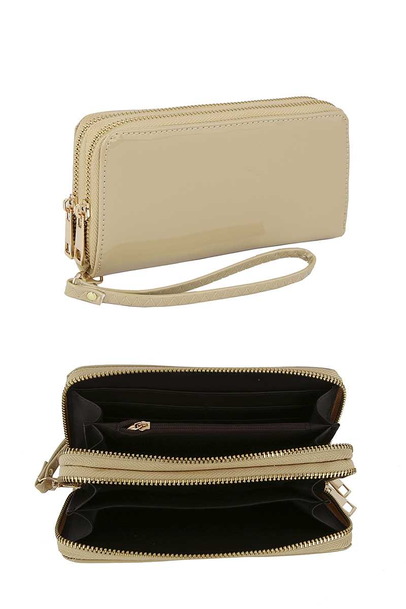 Fashion Smooth Glossy Color Hand Wallet - ZLA