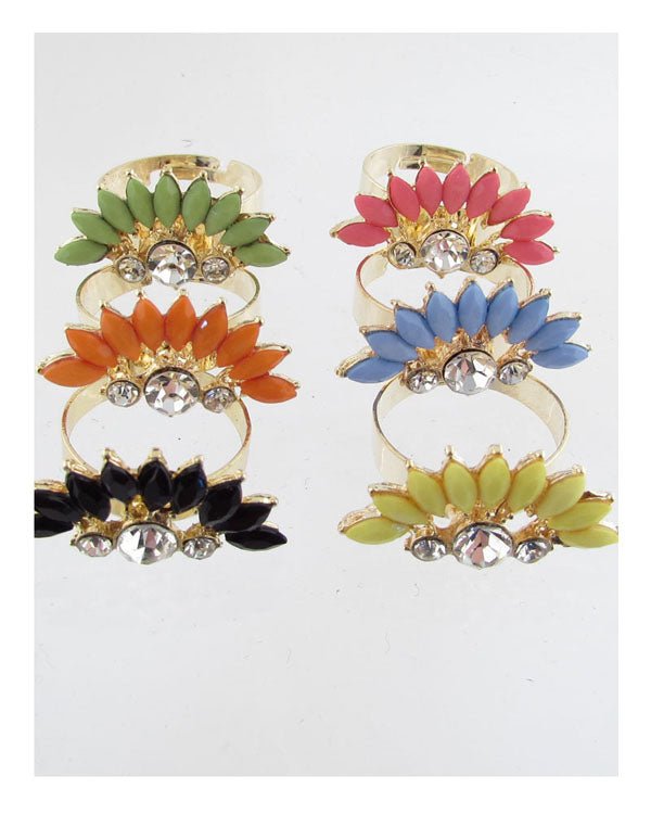 Faux stone adjustable ring - ZLA