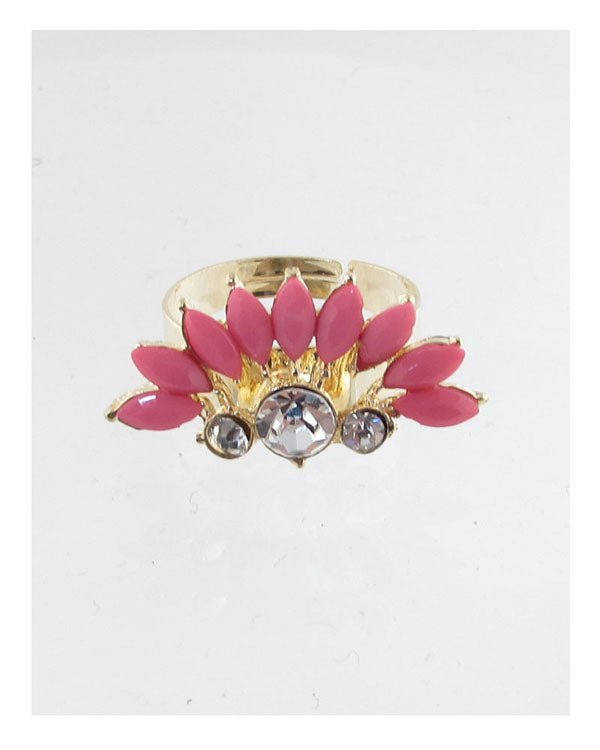 Faux stone adjustable ring - ZLA