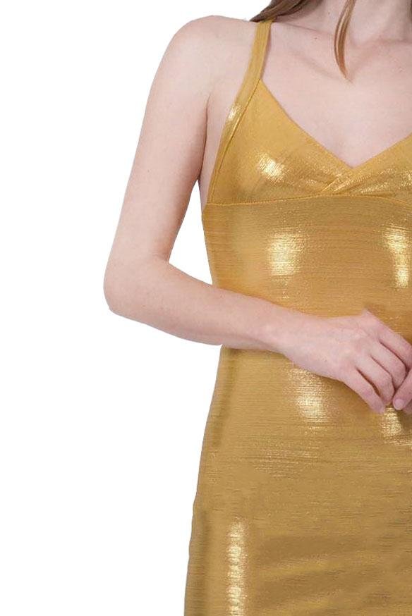 Ferrari Shiny Body-Con Gold Dress - Premium from Savoy Active - Just $19.99! Shop now at ZLA