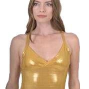 Ferrari Shiny Body-Con Gold Dress - Premium from Savoy Active - Just $19.99! Shop now at ZLA