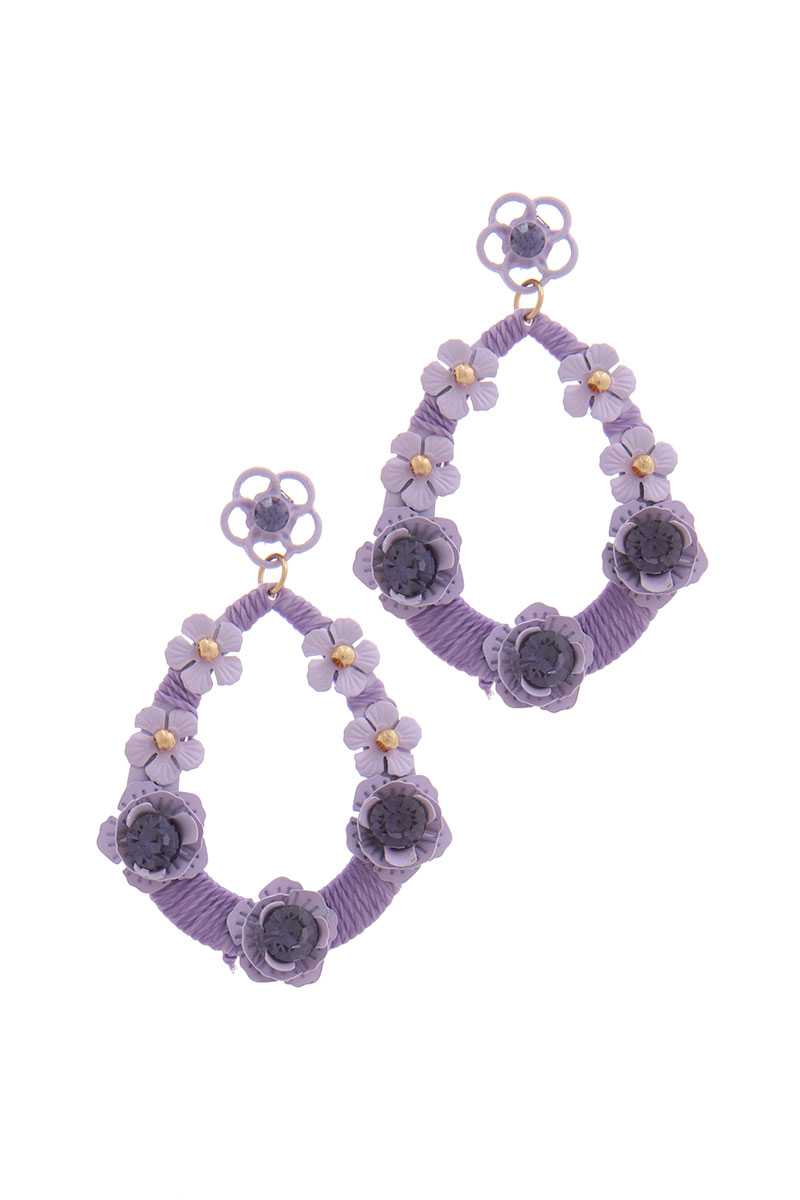 Floral Post Drop Earring - ZLA
