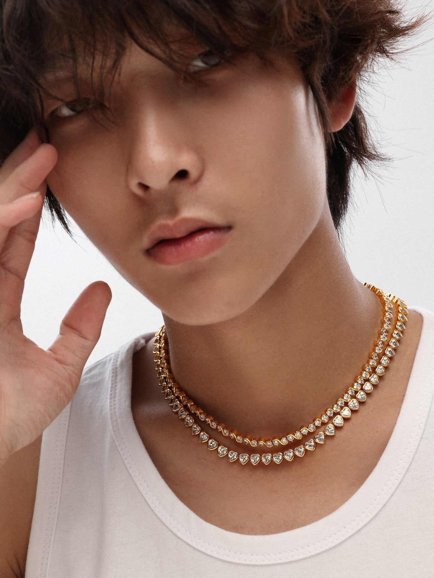 Gold Wave Zirconia Tennis Choker Necklace - Premium Jewelry & Watches from Salmon Pandora - Just $78.54! Shop now at ZLA