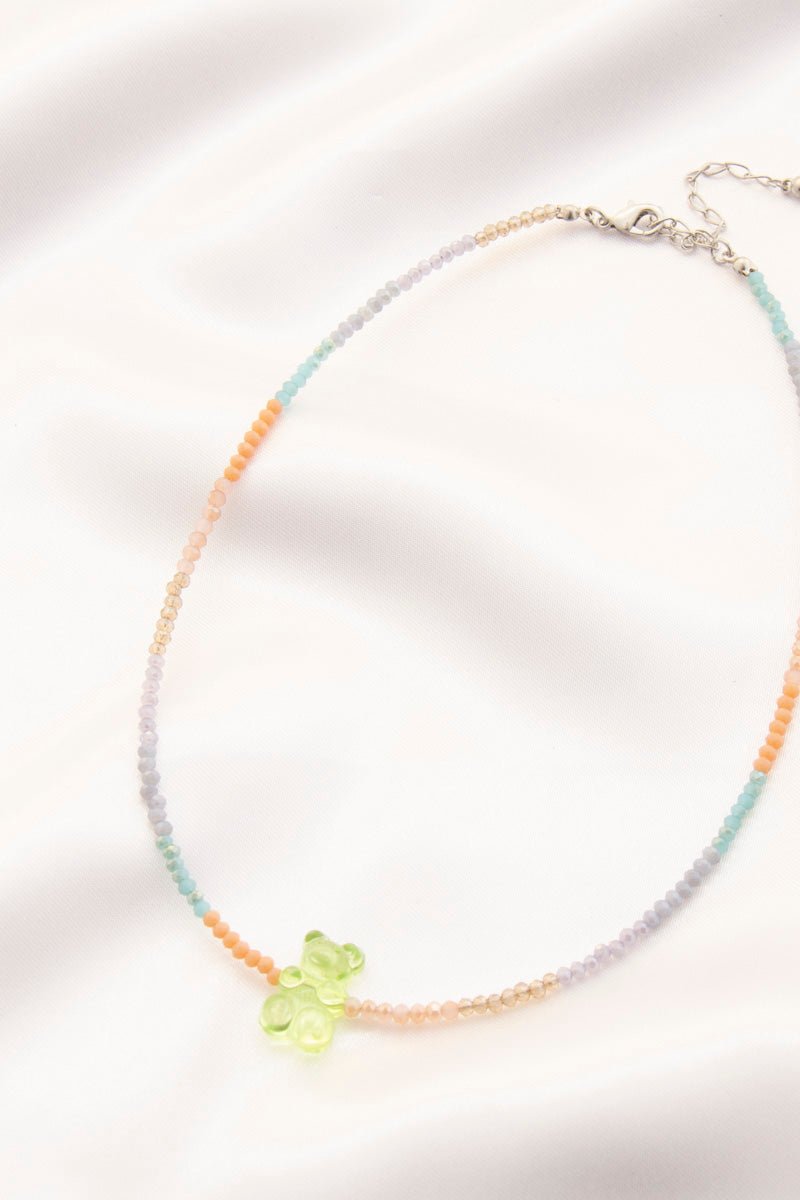 Gummy Bear Charm Beaded Necklace - ZLA