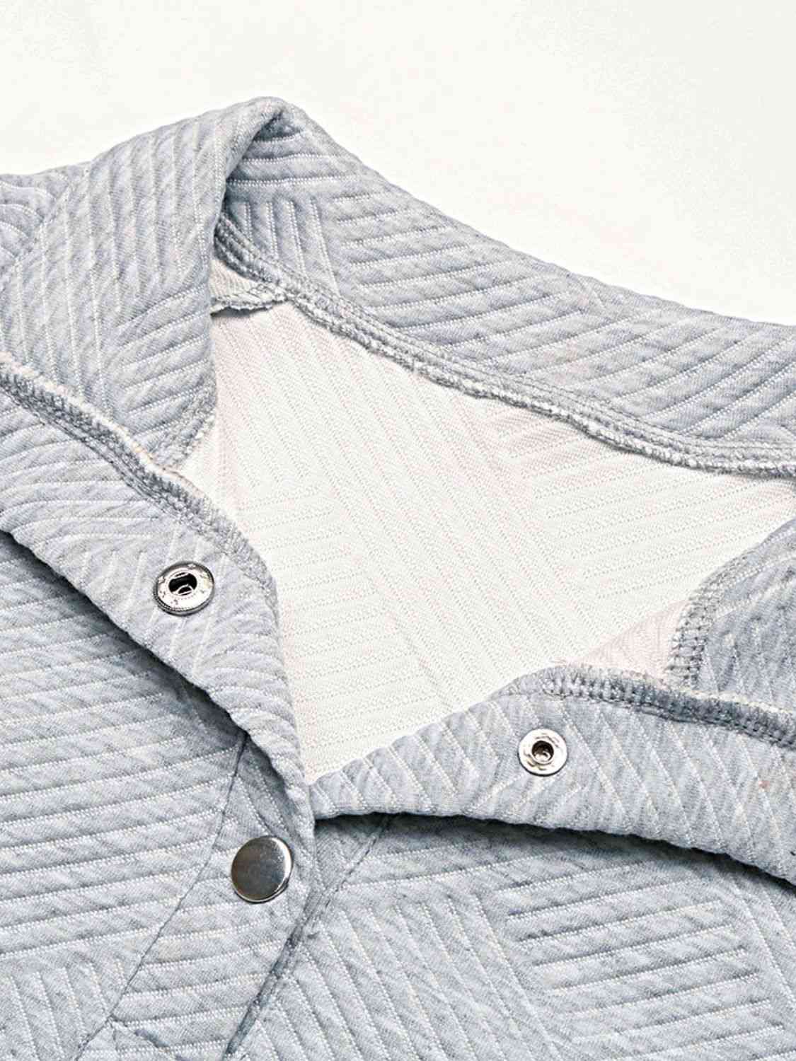 Half Buttoned Collared Neck Sweatshirt with Pocket - Premium from Trendsi - Just $29! Shop now at ZLA