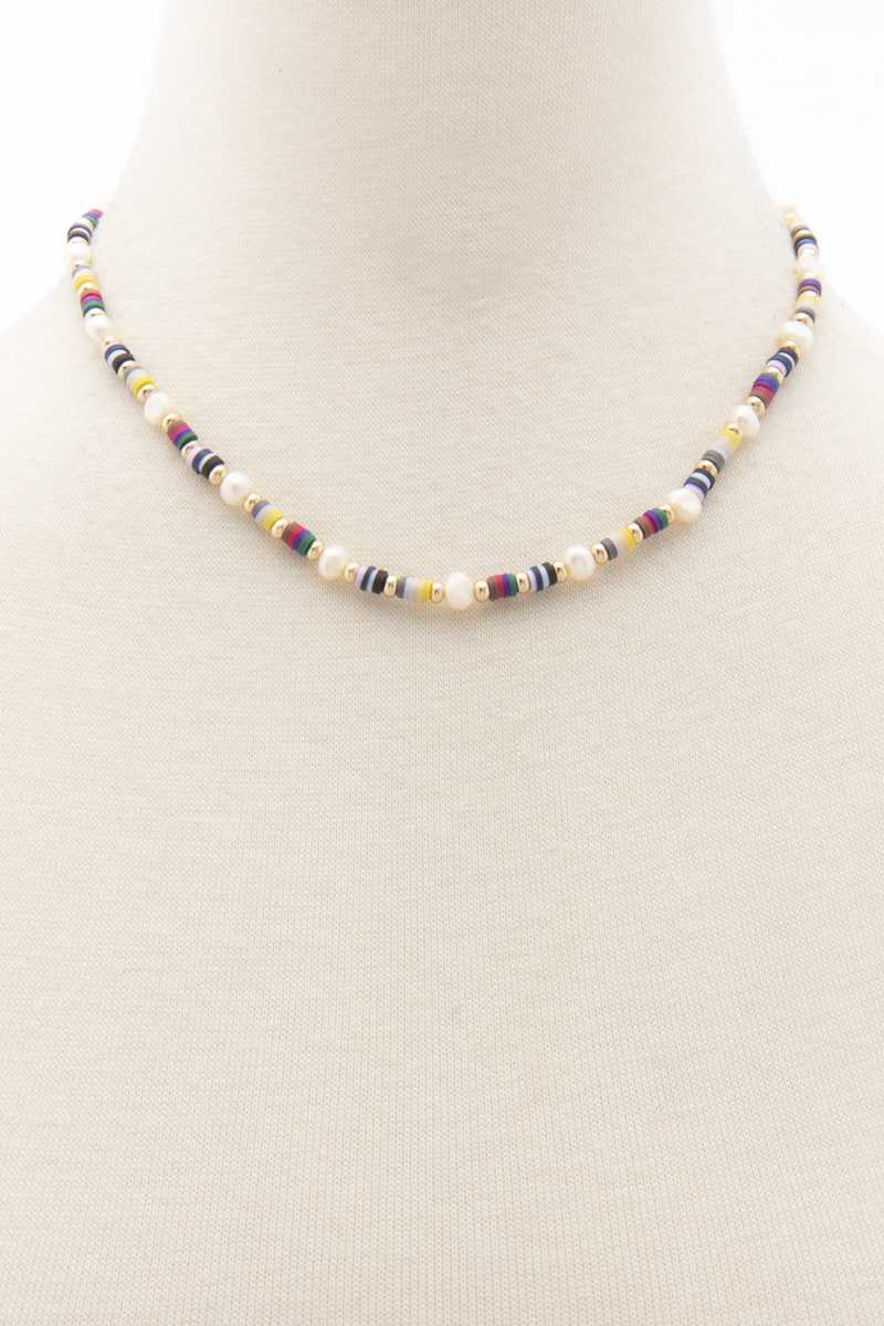 Heishing Pearl Bead Necklace - ZLA