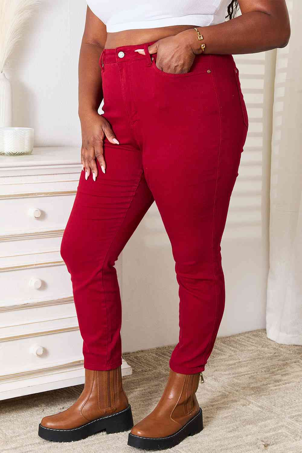 Judy Blue Full Size High Waist Tummy Control Skinny Jeans - Premium from Trendsi - Just $64! Shop now at ZLA