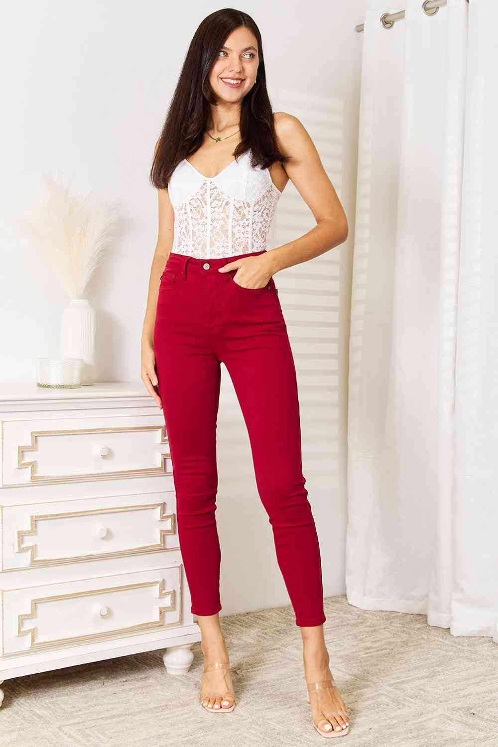 Judy Blue Full Size High Waist Tummy Control Skinny Jeans - Premium from Trendsi - Just $64! Shop now at ZLA