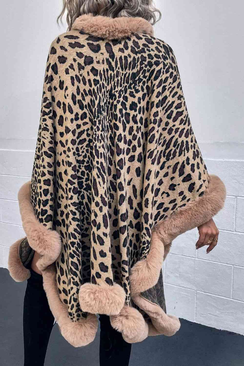 Leopard Open Front Poncho - Premium from Trendsi - Just $61! Shop now at ZLA