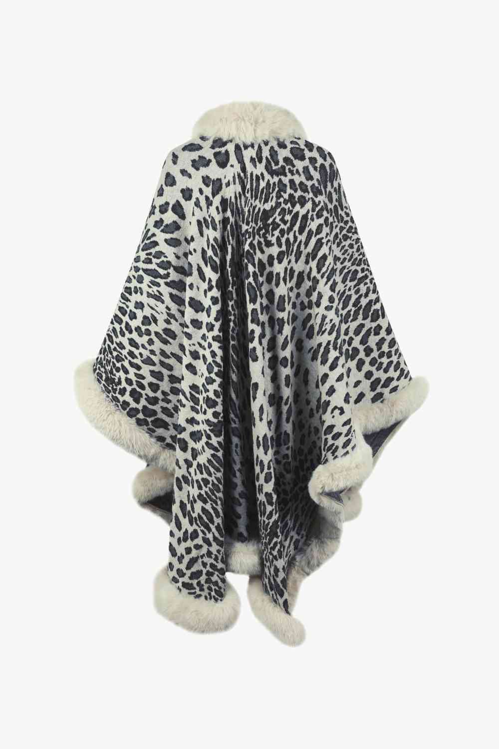 Leopard Open Front Poncho - Premium from Trendsi - Just $61! Shop now at ZLA