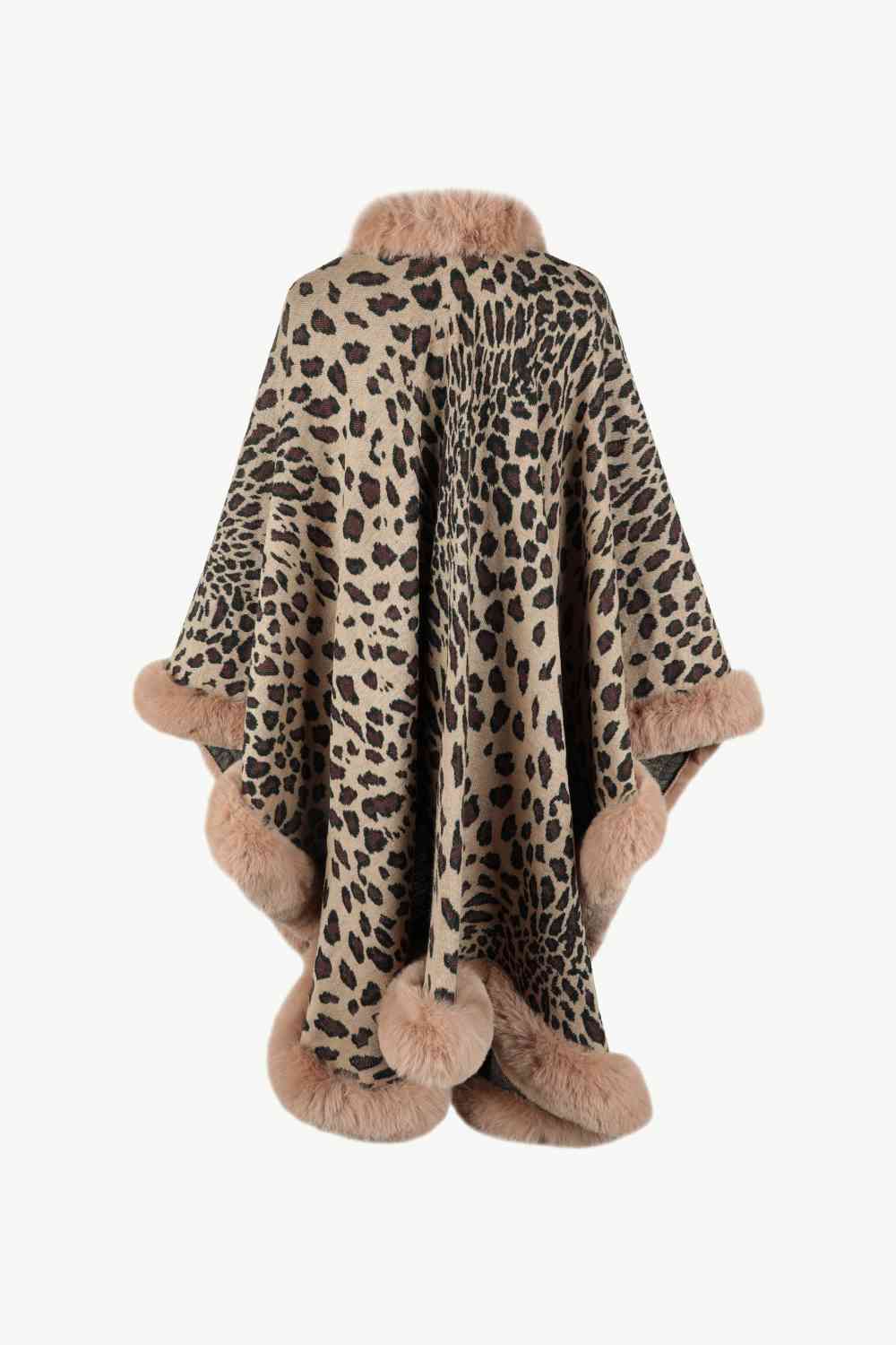 Leopard Open Front Poncho - Premium from Trendsi - Just $61! Shop now at ZLA