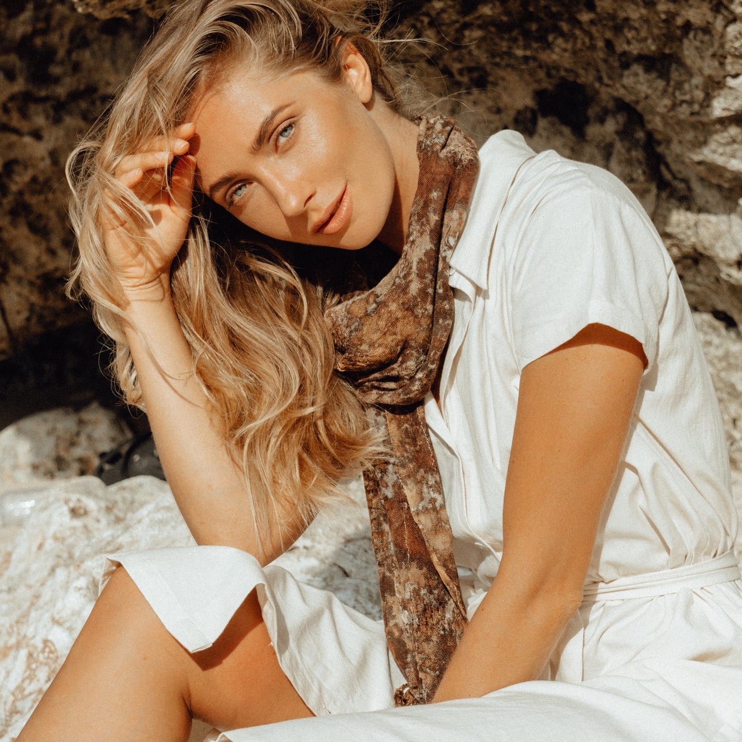 Marfa Handwoven Cotton Scarf - Premium from BrunnaCo - Just $69.50! Shop now at ZLA