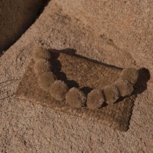 Natural Margarita Straw Party Clutch, with Nude Pom-poms - Premium from BrunnaCo - Just $55.75! Shop now at ZLA