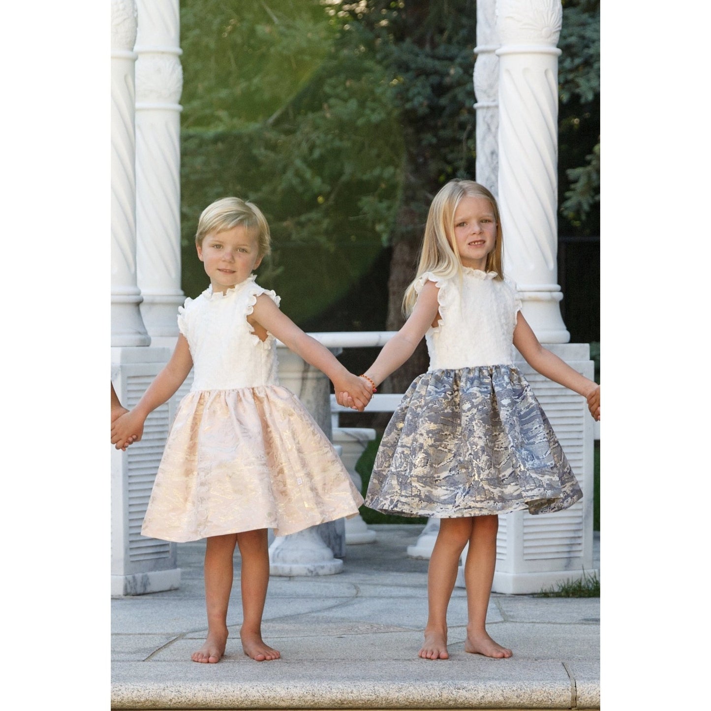 Navy Jacquard Dress - Premium from Little Olin - Just $138! Shop now at ZLA