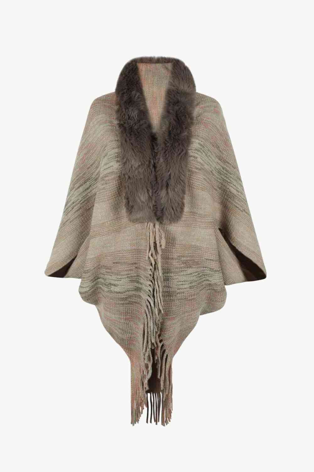 Open Front Fringe Hem Poncho - Premium from Trendsi - Just $29! Shop now at ZLA