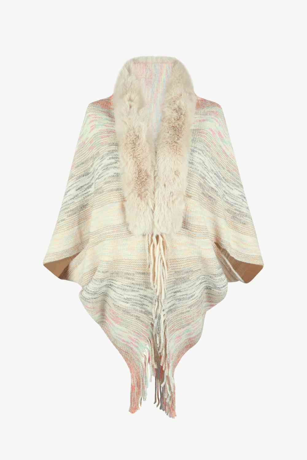 Open Front Fringe Hem Poncho - Premium from Trendsi - Just $29! Shop now at ZLA