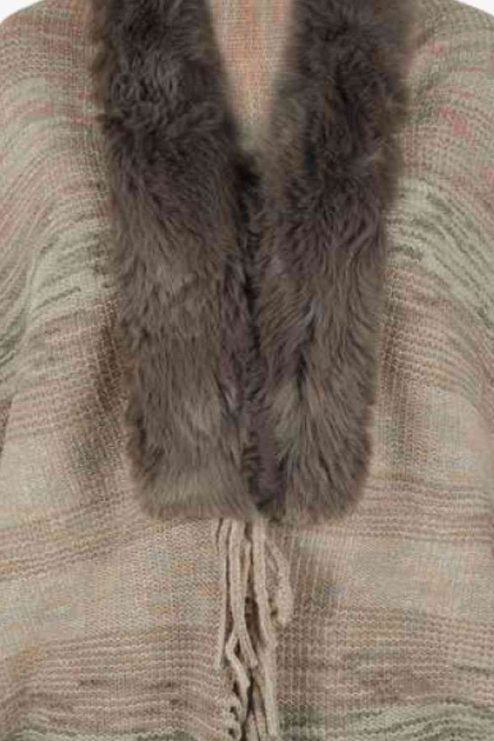 Open Front Fringe Hem Poncho - Premium from Trendsi - Just $29! Shop now at ZLA