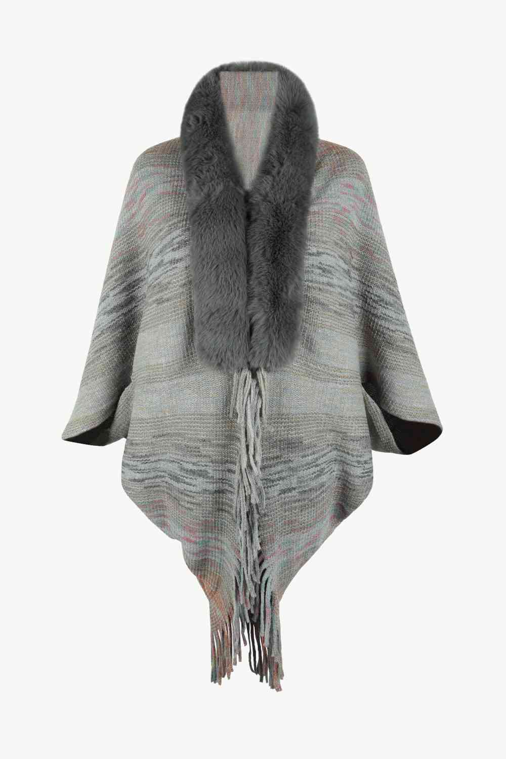 Open Front Fringe Hem Poncho - Premium from Trendsi - Just $29! Shop now at ZLA