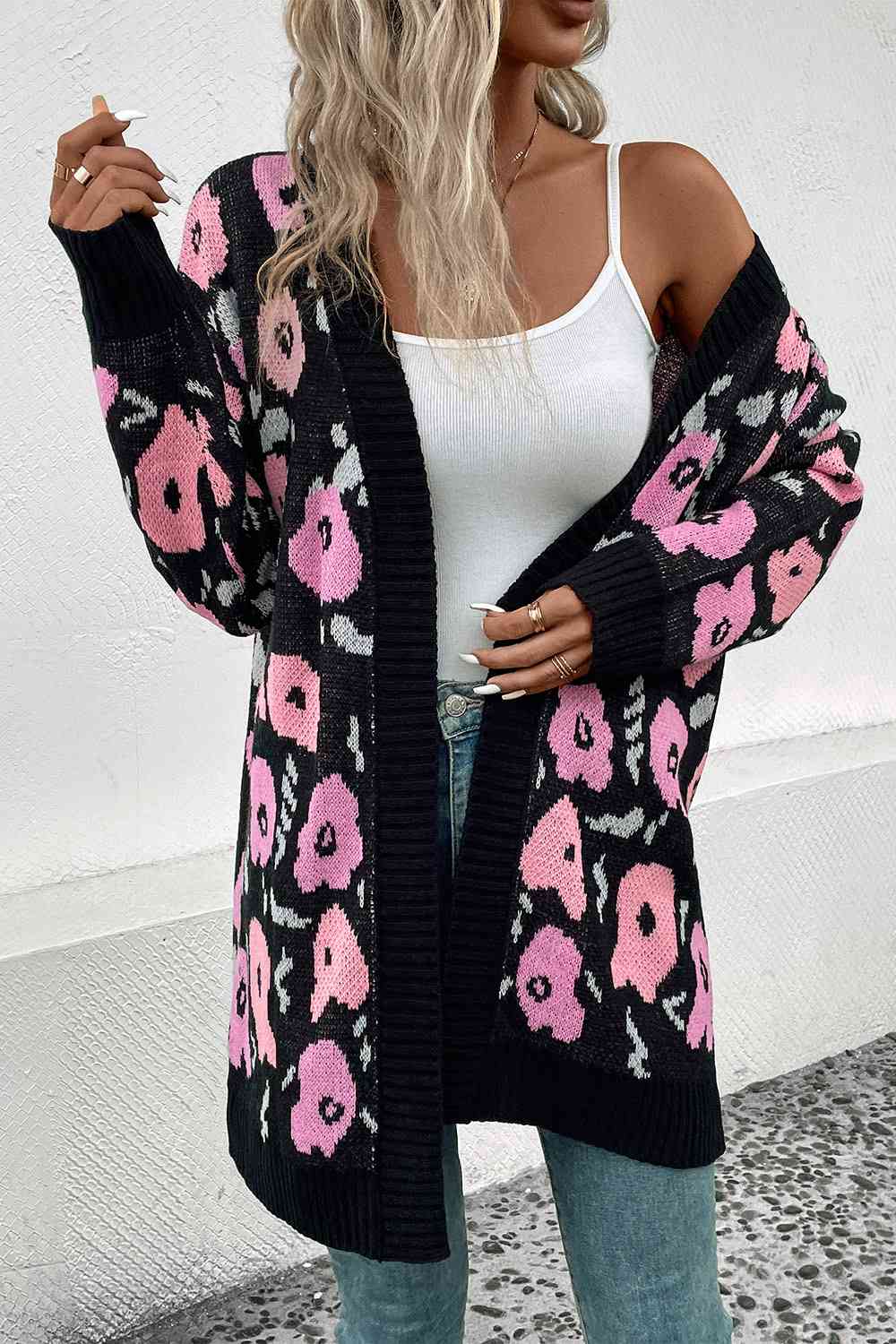 Open Front Longline Cardigan - Premium from Trendsi - Just $37! Shop now at ZLA