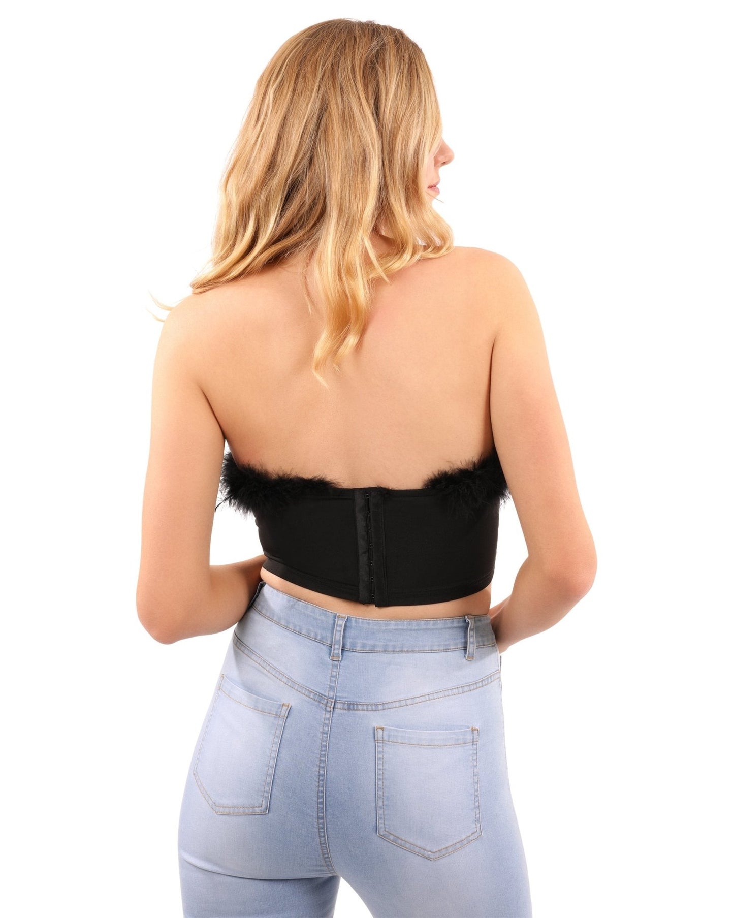 Pamela Fur Detail Crop Top - Premium from Savoy Active - Just $18.95! Shop now at ZLA