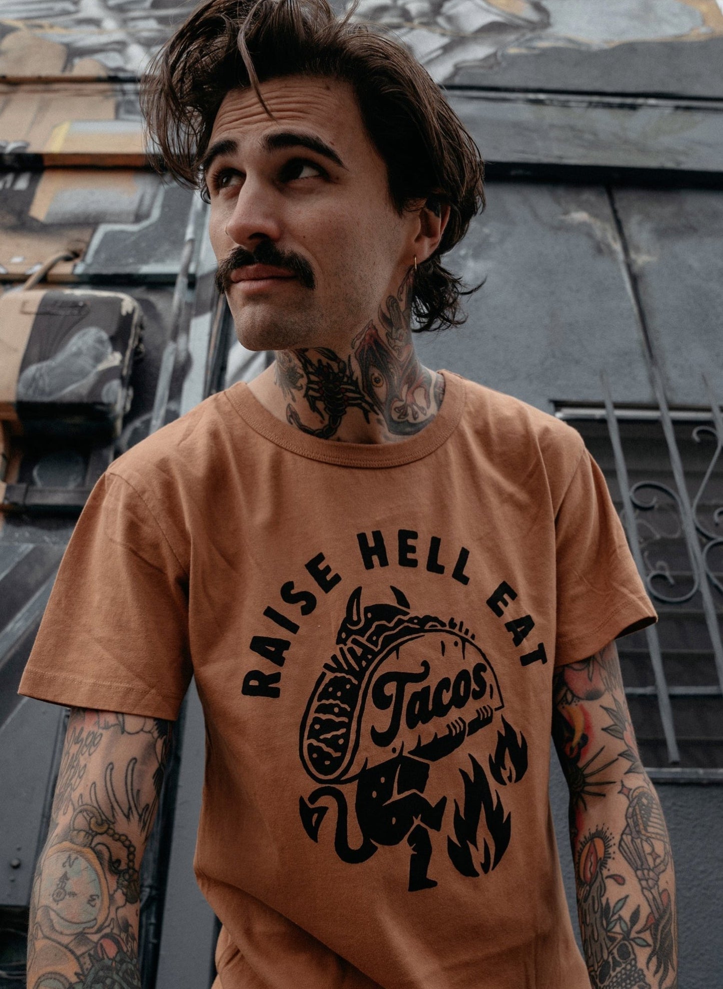 Raise Hell Eat Tacos Tee - Premium from Pyknic - Just $32! Shop now at ZLA