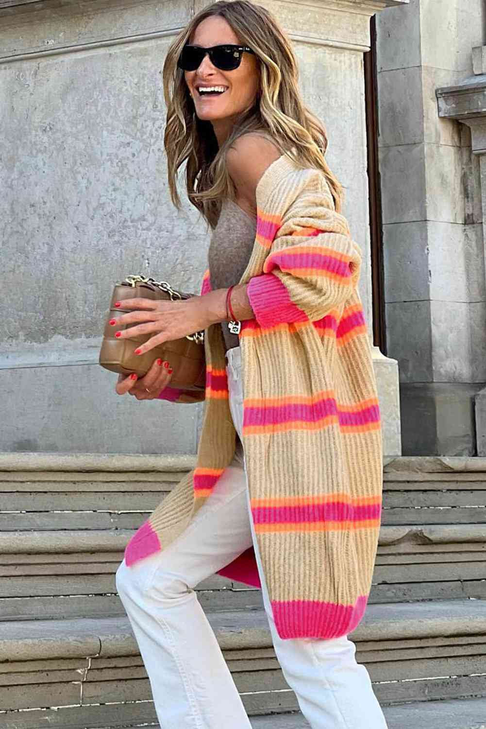 Ribbed Long Sleeve Cardigan - Premium from Trendsi - Just $46! Shop now at ZLA