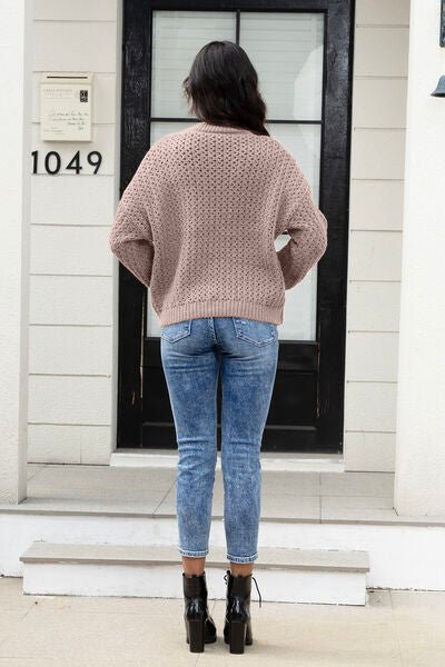 Round Neck Long Sleeve Sweater - Premium from Trendsi - Just $31! Shop now at ZLA