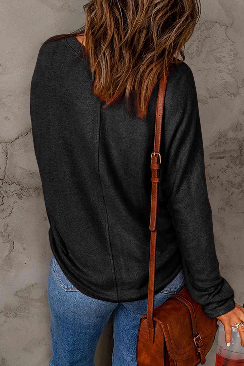 Seam Detail Round Neck Long Sleeve Top - Premium from Trendsi - Just $26! Shop now at ZLA