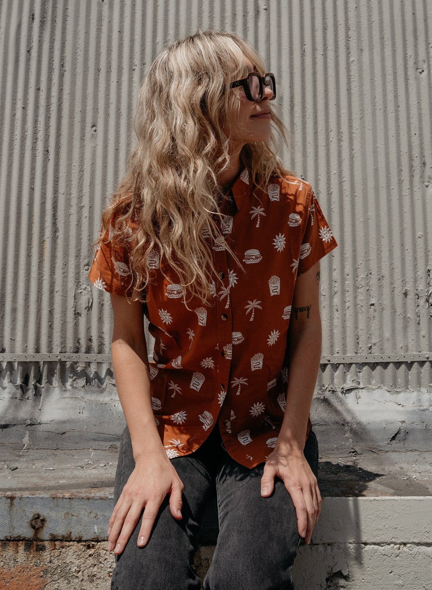 Take It Greasy Women's Button-Up Top - Premium from Pyknic - Just $48! Shop now at ZLA