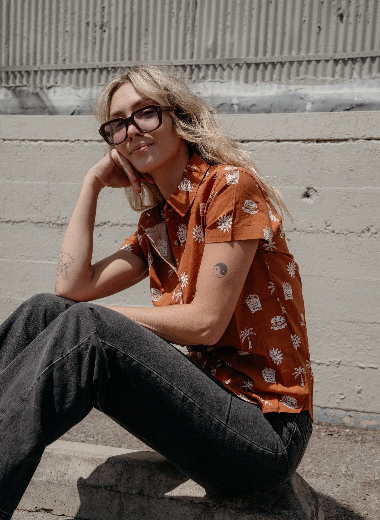 Take It Greasy Women's Button-Up Top - Premium from Pyknic - Just $48! Shop now at ZLA